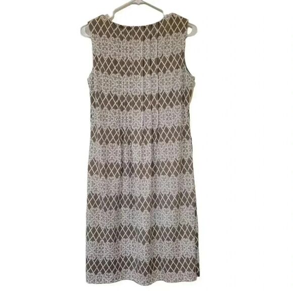 Perceptions NY Women's Taupe & White Poly/Spandex Lined Sleeveless Dress - Picture 5 of 10